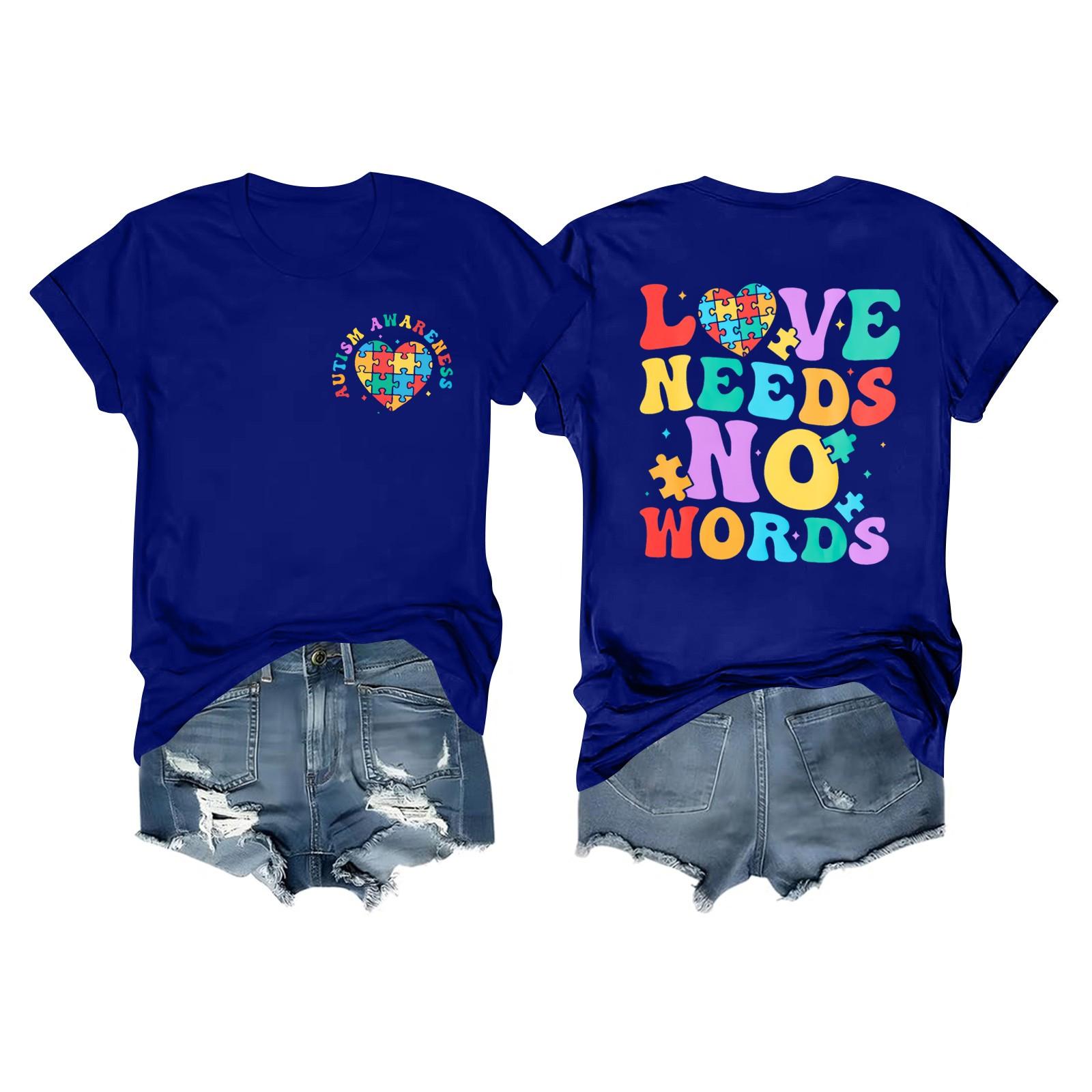 

Жіноча повсякденна повсякденна футболка з круглим вирізом і короткими рукавами з принтом L