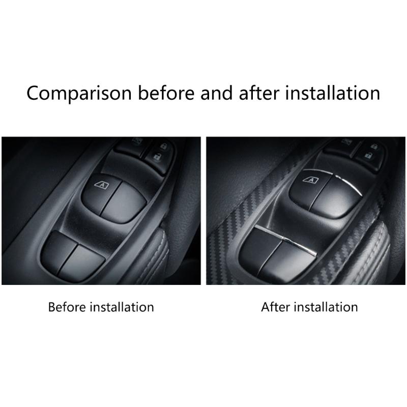 Car Window Glass Lift Button Trim Cover Sticker for X-Trail Qashqai