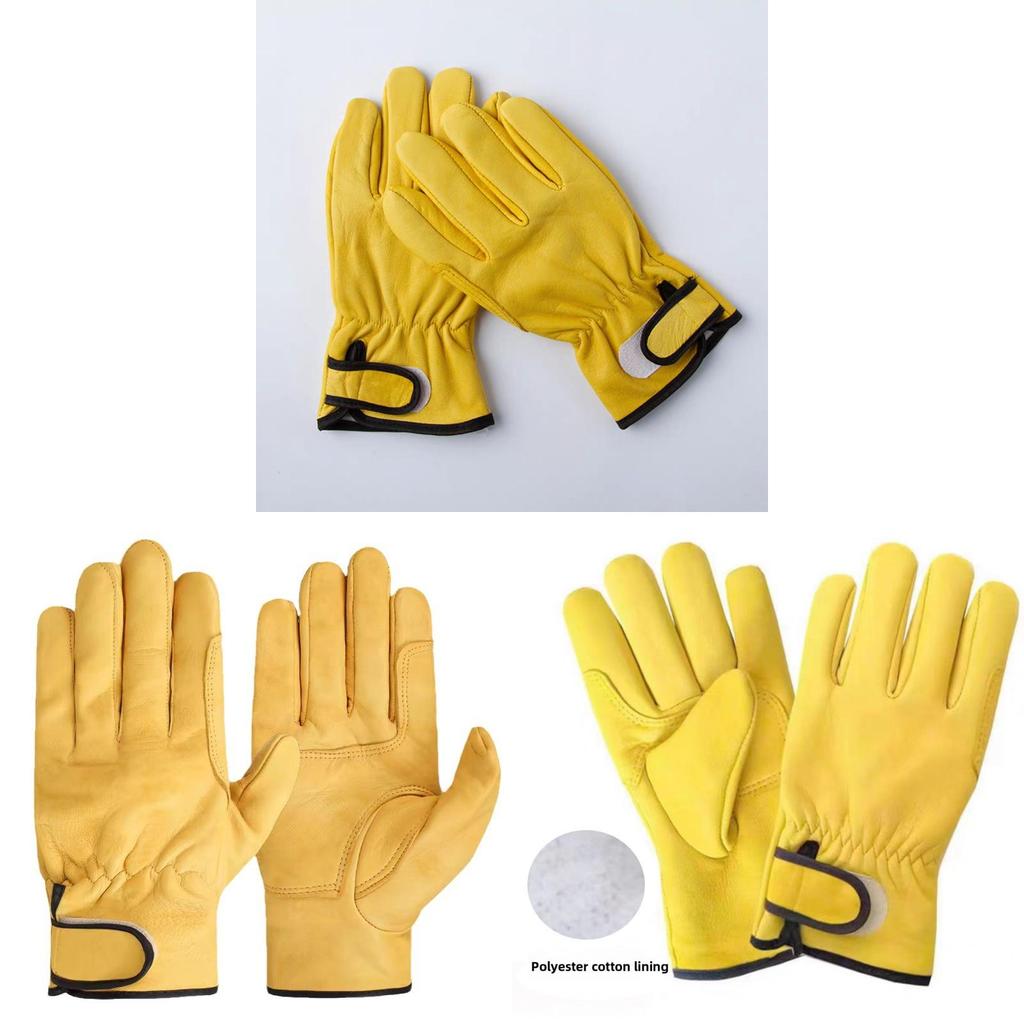 Sheep Leather Welding Gloves With Heat Resistance For Outdoor Labor And Safety