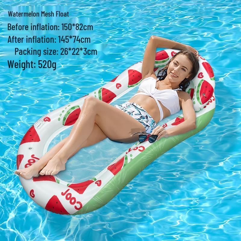 Inflatable Summer PVC Floating Bed with Sunshade and Backrest