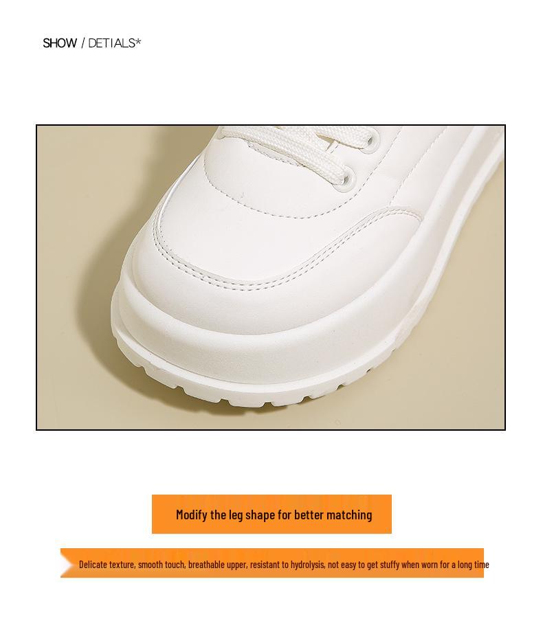 2025 Korean Style White Casual Women's Sneakers - Spring Versatile Street Snap KT2812-1