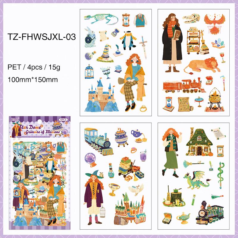 The World of Frogs Series Vintage Life Character Landscape PET Sticker Creative DIY Journal Material Collage Stationery