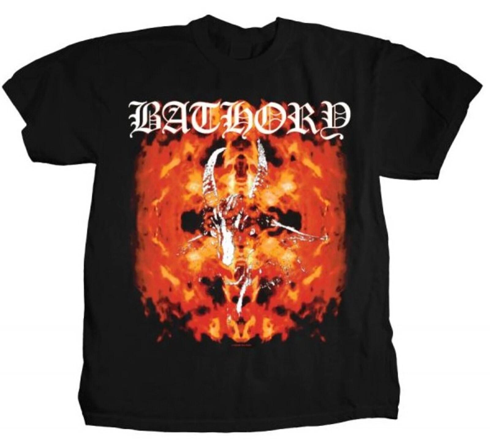 BATHORY cd lgo FLAME GOAT KATALOG Official SHIRT MED New OOP under blood fire XL