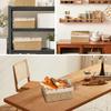 Rustic Hand Woven Wicker Storage Baskets Household Hollow Out Decorative Bins Rectangular Bohemia Laundry Hamper Desk Decoration