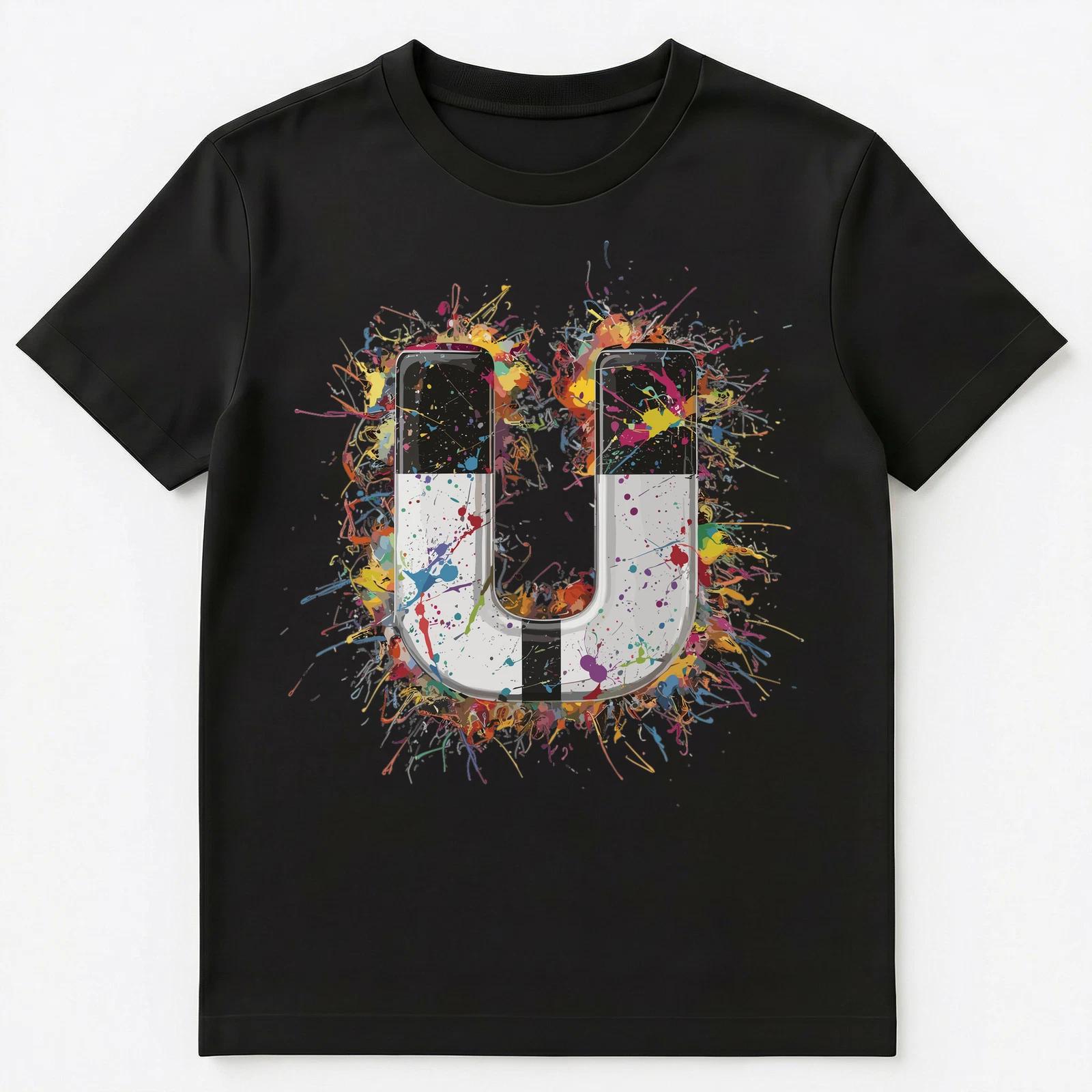 

Colorful Paint Splash Magnet Art Graphic Unisex T-Shirt XL