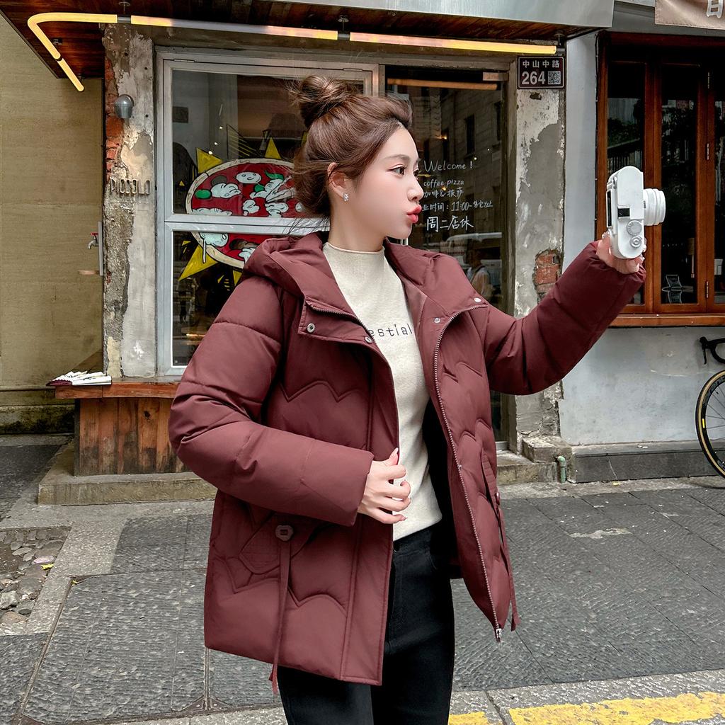 New Winter Cotton Jacket, Cotton Jacket, Hooded Versatile Loose and Stylish Slim Cotton Jacket, Simple Ladies Jacket