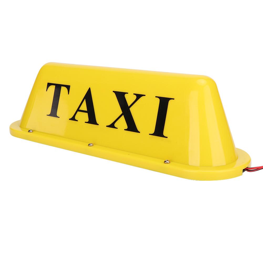 12V LED Magnetyczny Znak Taxi na Dach Samochodu Super Jasna Lampka z Zapalniczką Samochodową(Żółte etui)