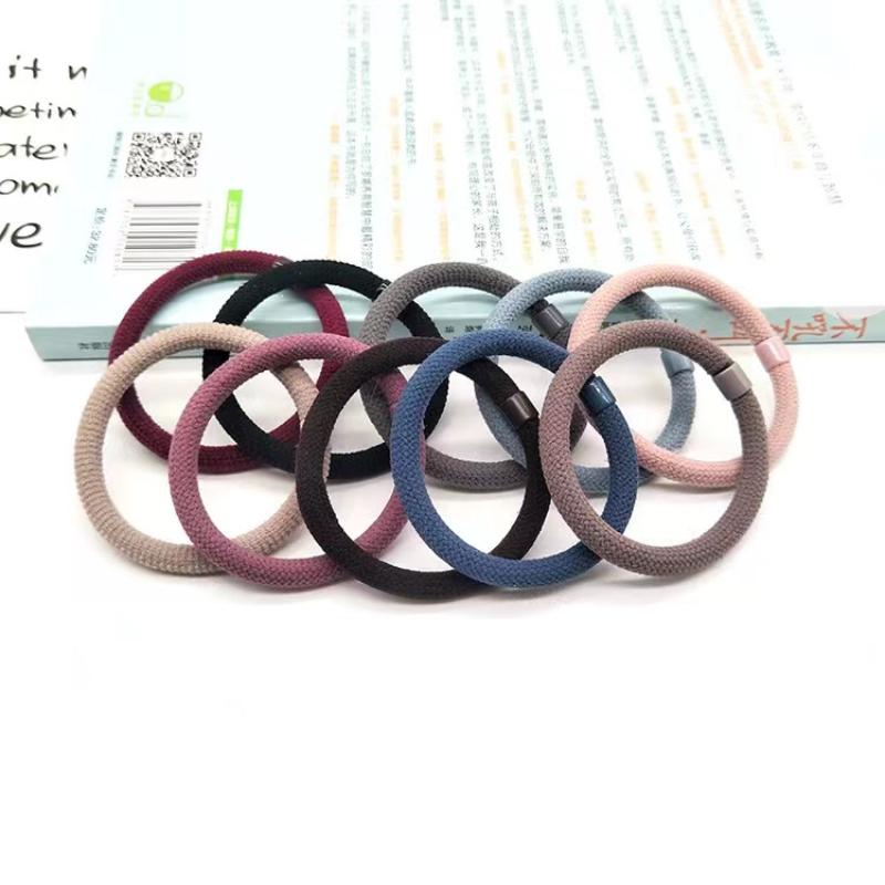 Pack Women Rubber Bands Durable Elastic Cotton Overstriking Adjustable Hair Rope