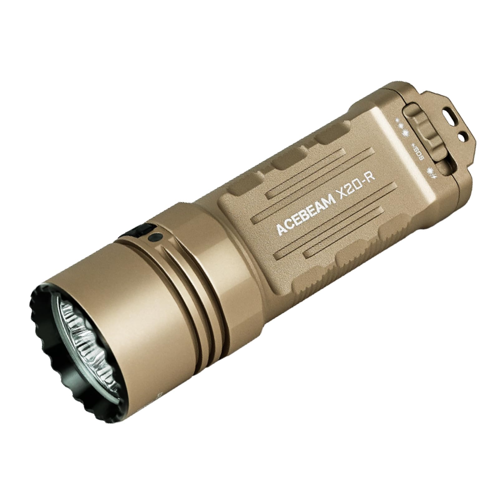 

ACEBEAM 8000 645 Высокий Дальний Портативный Тактический Светодиодный Фонарь с Индикатором Уровня Заряда Батареи Прожектор для Поиска и Спасения при Катастрофах и Исследования Пещер Песочный HI 6500K