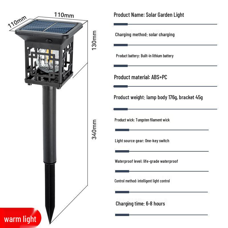 Waterproof Solar Motion Sensor Lawn Light for Outdoor Garden & Landscape