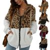 Stylish Women Bear Hooded Jackets With Cozy Fleece And Trendy Leopard Print Design