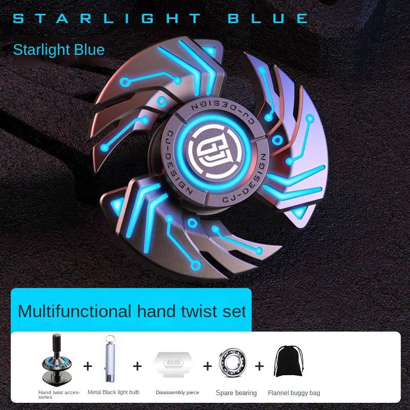 ADJUDICARE Jucării Fidget Giroscop de Vârf de Deget Multifuncțional Luminos Toate din Metal Copii Antistres Rotație Durabilă Hand Spinner FLACĂ