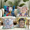 Japenes Art SShintaro Kago Cushion Cover Silky Short Plush Invisible Zipper Dustproof Sofa Pillow Case for Home Decor