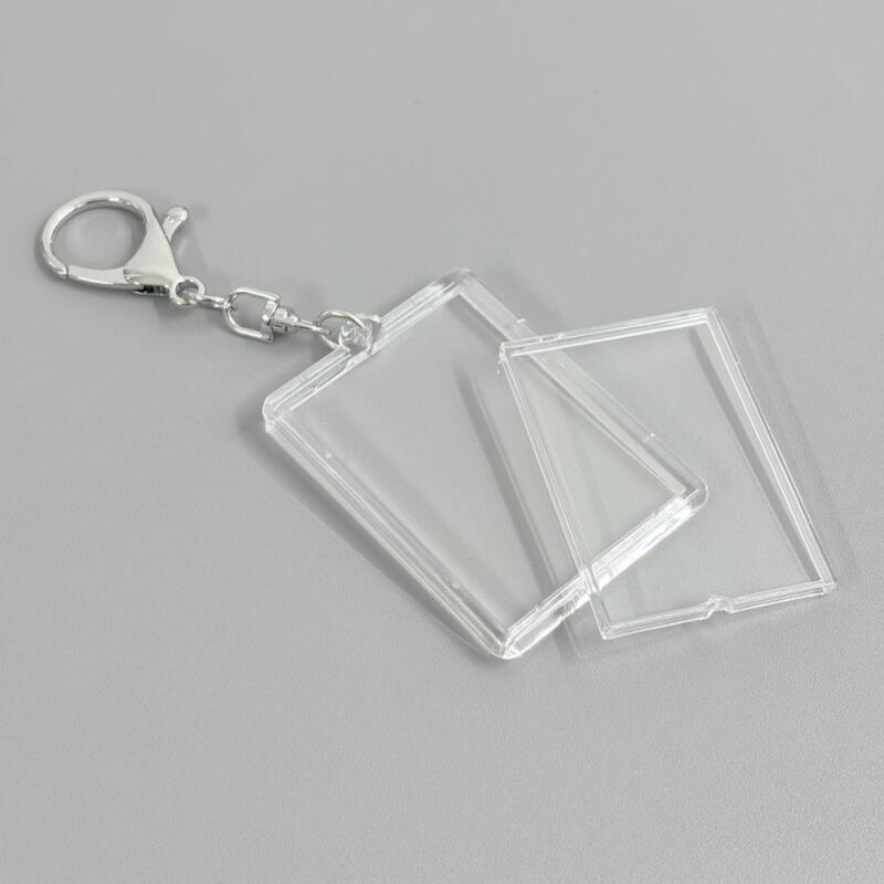 Acryl transparenter Fotorahmen Schlüsselanhänger mit Lieblingsfoto in rechteckiger Form