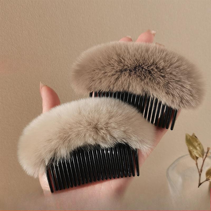 Hair comb hai forehead finishing and storage artifact, back of head plush hair accessories, hair comb insertion comb bangs hair card woman