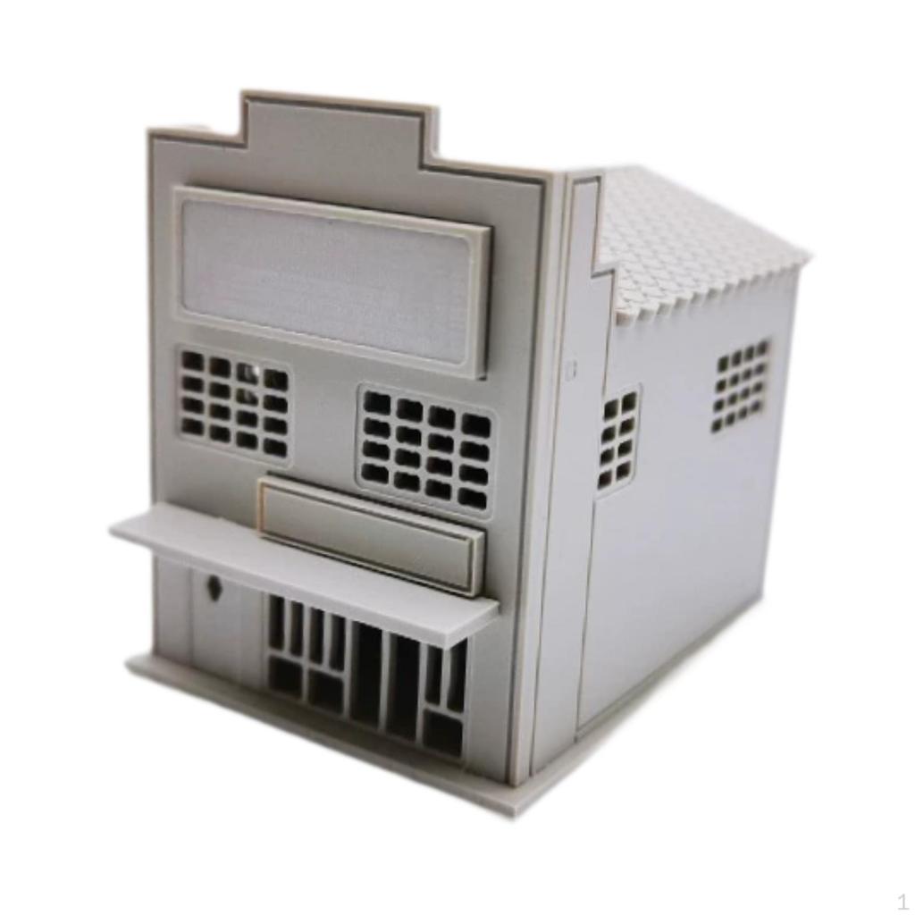 1/64 Building Model Assembled Model, Landscape Residential Modern House Architecture Scene for Sand