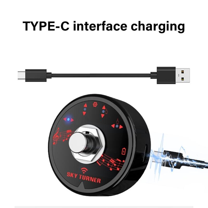 Wireless Connectivity Page Turner Pedal Wireless Page Turner Pedal Sheet Music Reading Controller with 4 Control Modes