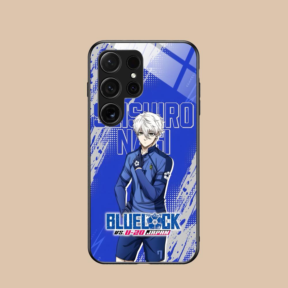 Blue Lock Nagi Seishiro Phone Case for Samsung Galaxy S26 S25 S24 S23 S22 S21 S20 Note20 Plus FE Ultra Glass Colorful Cover