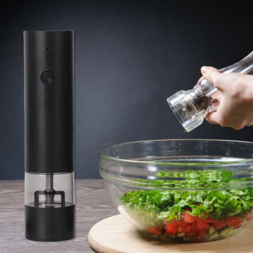 Uqezagpa Electric Pepper Mill Set, Electric Salt Mill, Pepper Grinder, USB Rechargeable, Adjustable Mill for Kitchen Cooking