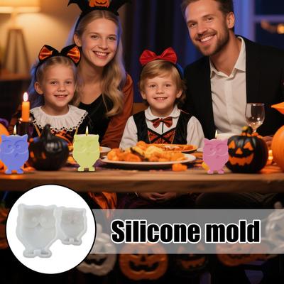 Resin Molds Silicone Owl Design Resin Molds For Figurines Candle Making Tool Art Project For Home Decoration Halloween Crafts