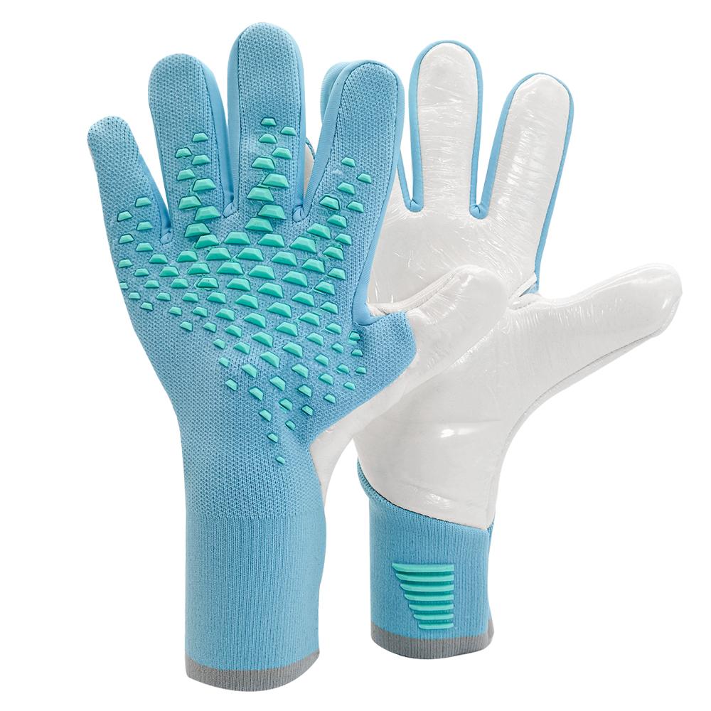 

Износостойкие латексные перчатки для футбола, вратаря, детей, взрослых, мужчин, женщин, нескользящее защитное снаряжение, спортивное снаряжение для отдыха на открытом воздухе, универсальное Size 6 синий