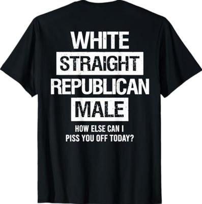 Weißes Gerades Republikanisches Männliches Sarkastisches Zitat T-Shirt