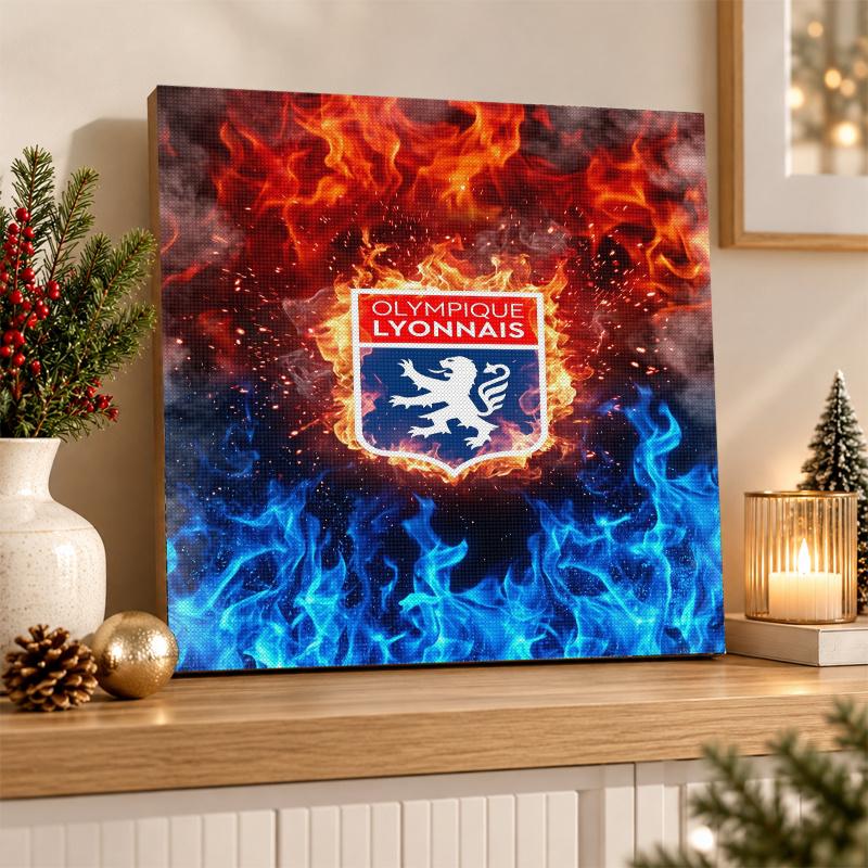 Lyon FC Diamond Painting Kit 5D Full Drill DIY Diamond Mosaic Wall Art Home Decor