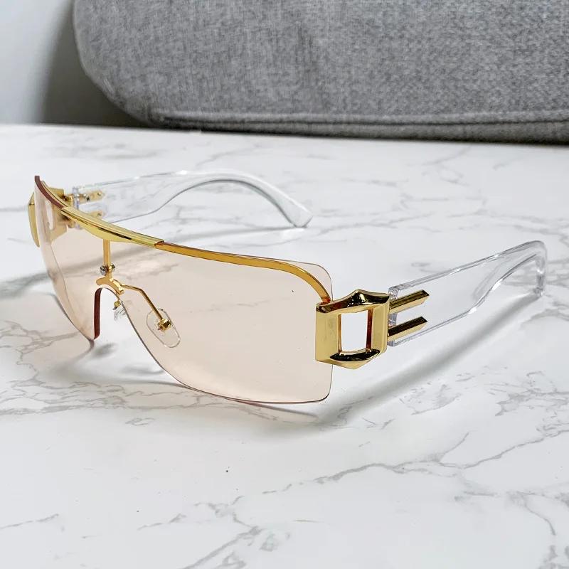 New Half Frame Oval Sunglasses Fashion Women'S Sunshade Sun Glasses Women Summer Street Photo Eyewear Uv400