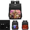 Trendy Nylon Student Backpack With Titan Monitoring Man Design For School Use