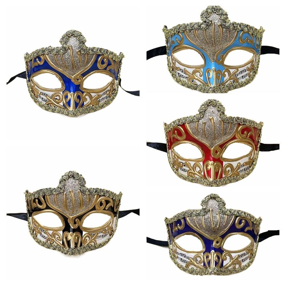 Halbgesichts-Glitzermaske Plastik Venedig Maske Einfache Halloween-Masken Männer
