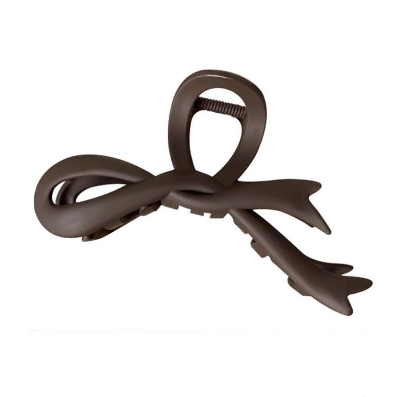 Neue Vintage Kaffee Farbe Haar Klaue Clip Trendy Einfache Geometrische Bogen Shark Haar Clip Haarnadeln Für Frauen Haar Zubehör Koreanische Kopfbedeckungen