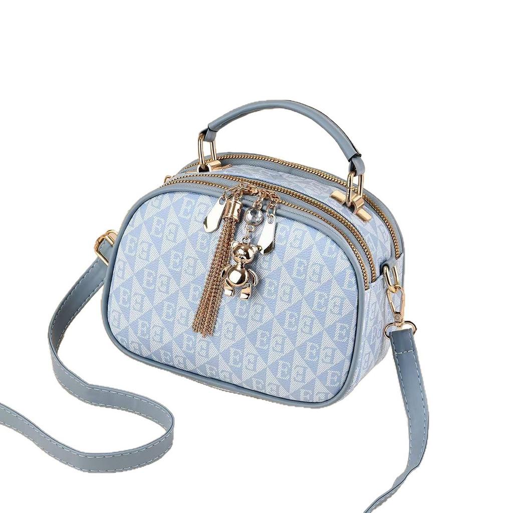 Fashion Chic Print Small Square Handbag For Ladies, All-Match Multiway Shoulder & Crossbody Casual Bag