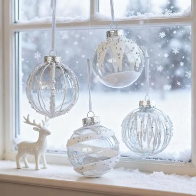 Vánoční baňka ozdoba umělé perly ozdoba na stromek slavnostní závěsné ozdoby s provázkem bytový obchod dekorace