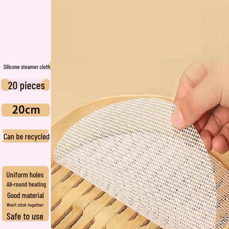 

Homeglen Round Non-Stick Silicone Steamer Liners (20-Pack)