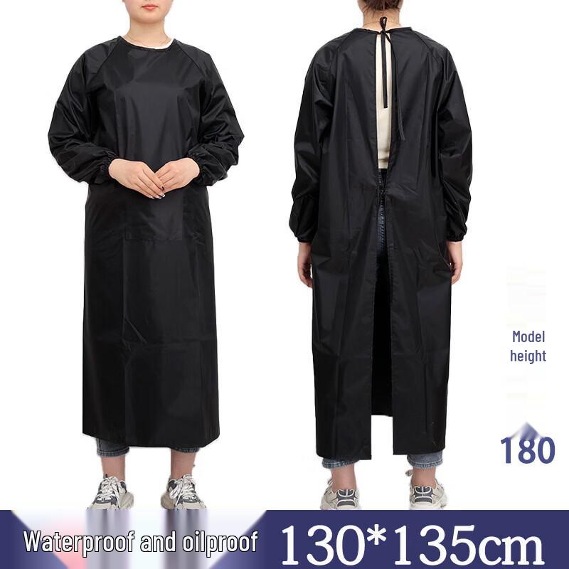 Waterproof Oil-Resistant Long Sleeve Work Apron