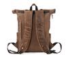 Waterproof Waxed Canvas Travel Backpack with Color-block Design for Men and Women, Fits Laptops