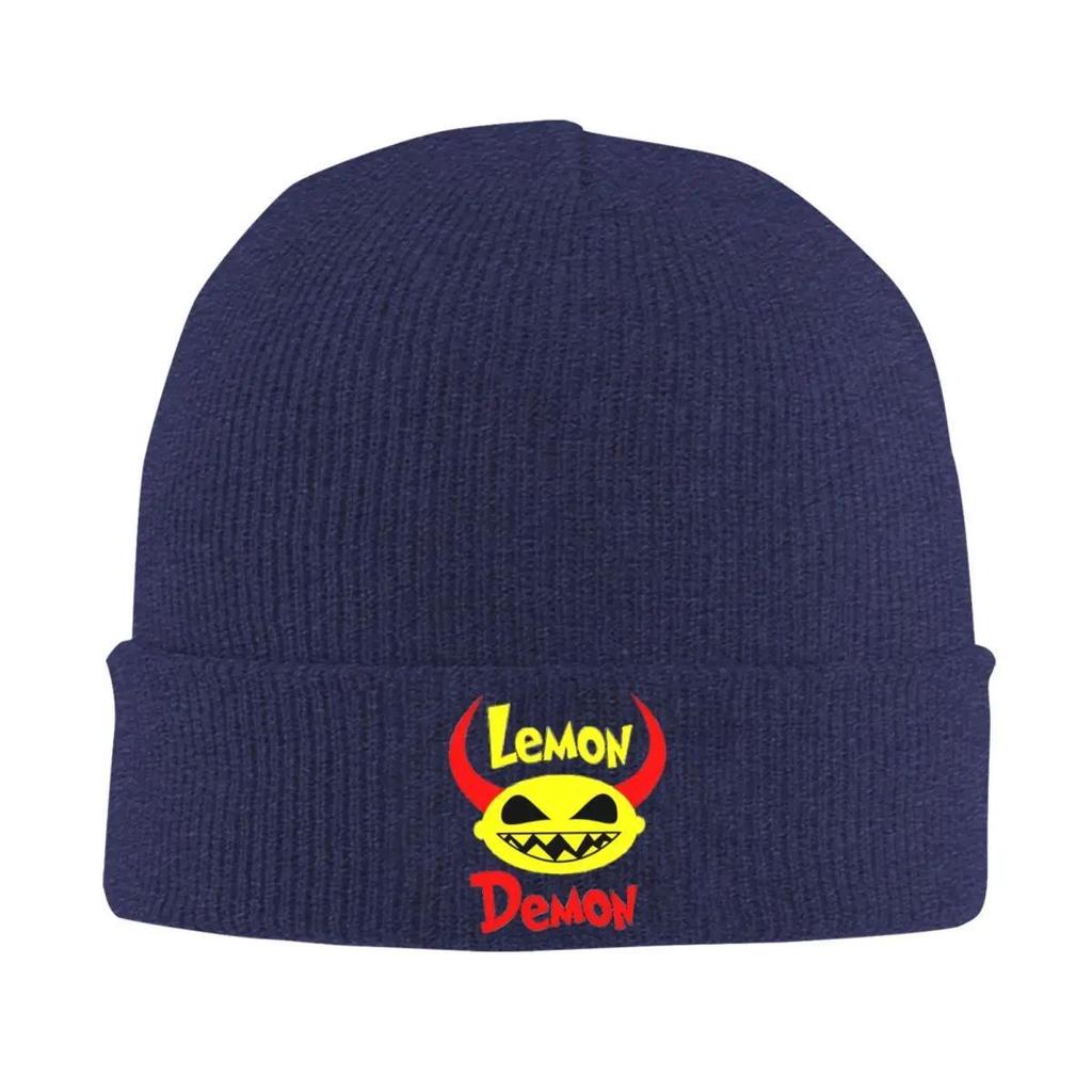 LEMON DEMON Bonnet Hats Knitting Hat Adult Unisex Hip Hop Warm Soft Beanie Hats Spring Hippie Custom Cap