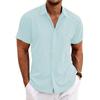 Men Plus Size Loose Short Sleeve Casual Beach Shirt