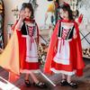 Halloween Children's Costume Christmas Costume Girls Cinderella cos Little Red Riding Hood Shawl Cape Pastoral Performance Costume