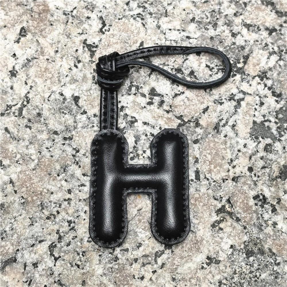 26 Initials Leather Alphabet Key Chain Genuine Sheepskin Car Pendant  Ladies
