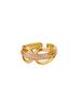 Zircon Star Knot Rings For Women Gold Stainless Steel Geometric Adjustable Finger Rings Wedding Couple Jewelry Gifts
