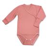 Growing Bodysuit for Newborns 50/56 Long Sleeves 100% Cotton Coral