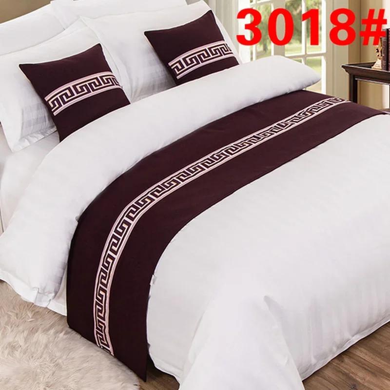 

Solid Color Plain Thick Cotton Linen Bedspread Bed Runner Throw Home Hotel Bedroom Bedding Decor Bed Tail Towel Protector 45x45cm pillowcase
