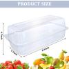 Clear Plastic Square Hinged Food Container, 5" Length X 9" Width X 3" Depth, 10P