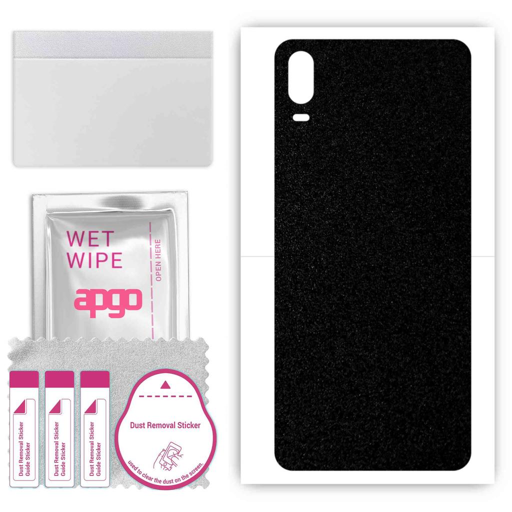 apgo Protective Skin Sticker for the back compatible with TCL A2X, Wrap Film, Foil, Vinyl - Pattern Matte Black