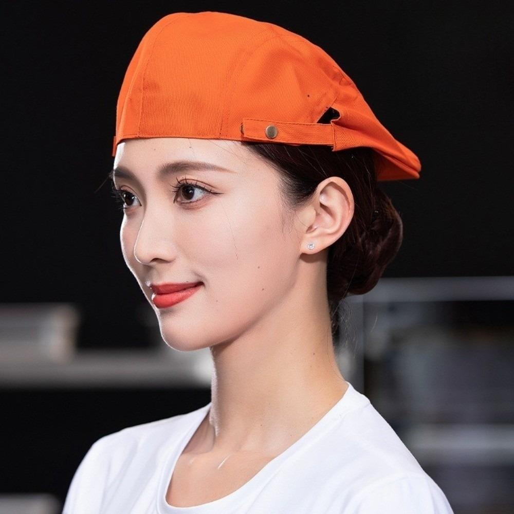 

Big Head Circumference British Beret with Snap Buckle Gentleman Octagonal Cap Spring оранжевый