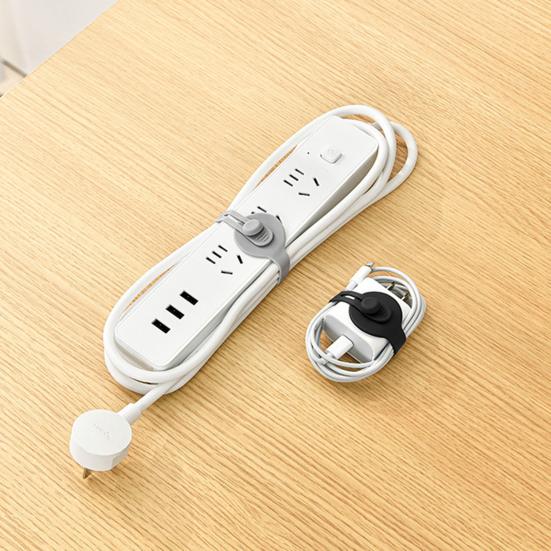 3Pcs Silicone Cable Tie Adjustable Self-adhesive Earphone Phone Charger Computer Power Cord Bundling Strap Reusable Wire Management Organizer Wrap