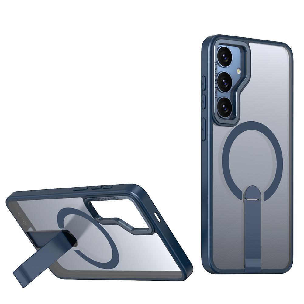 Luxe Metalen Beugel Klapstandaard Magnetische Telefoonhoesje Voor Samsung S26 S25 Edge S24 S22 S23 Ultra Voor Magsafe Draadloos Opladen Cover Case & Holder&Galaxy S23 Ultra