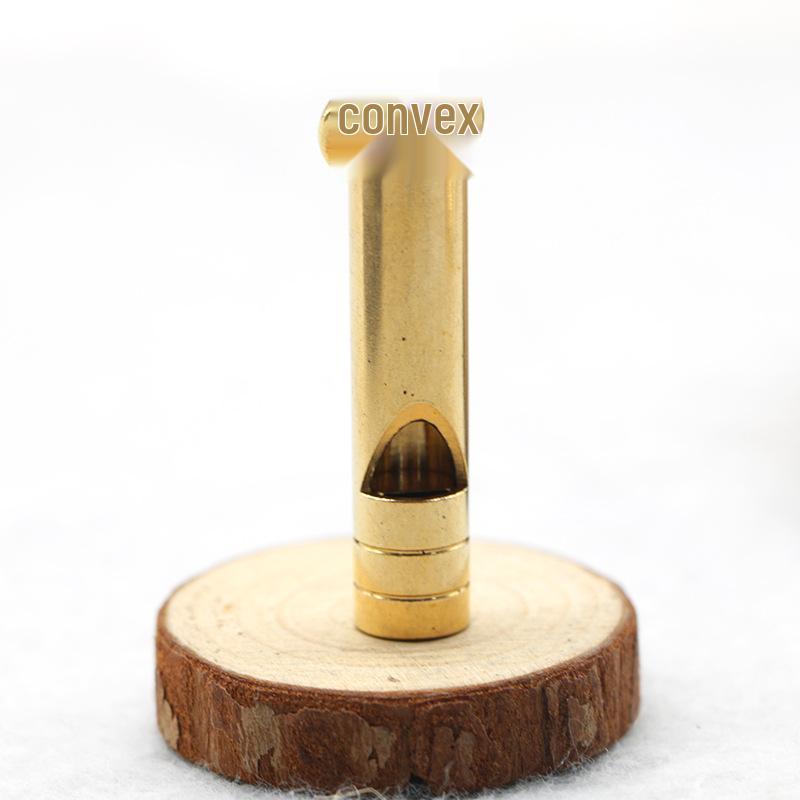Brass Outdoor Survival Whistle: Bamboo Joint Keychain Pendant for Kids' Adventure