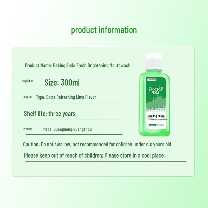 Dr. Dental Fresh Brightening Baking Soda Mouthwash